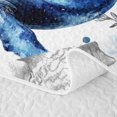 thumbnail image 5 of Manfei Marine Whale Twin Quilt Set, Nautical Anchor Lighthouse Twin Coverlet Set, White Blue, 2pcs, 1 Bedspread and 1 Pillowcase, 5 of 7