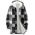thumbnail image 4 of FDGIU Women's Plaid Fleece Coat - Sherpa Lined Plus Size Warm Winter Zip Up Outerwear for Cold Weather, 4 of 5