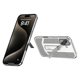 thumbnail image 1 of For iPhone 16 Plus Case Heat Dissipation Kickstand PC Phone Cover Built-In Glass Lens Film - Dark Pu, 1 of 5