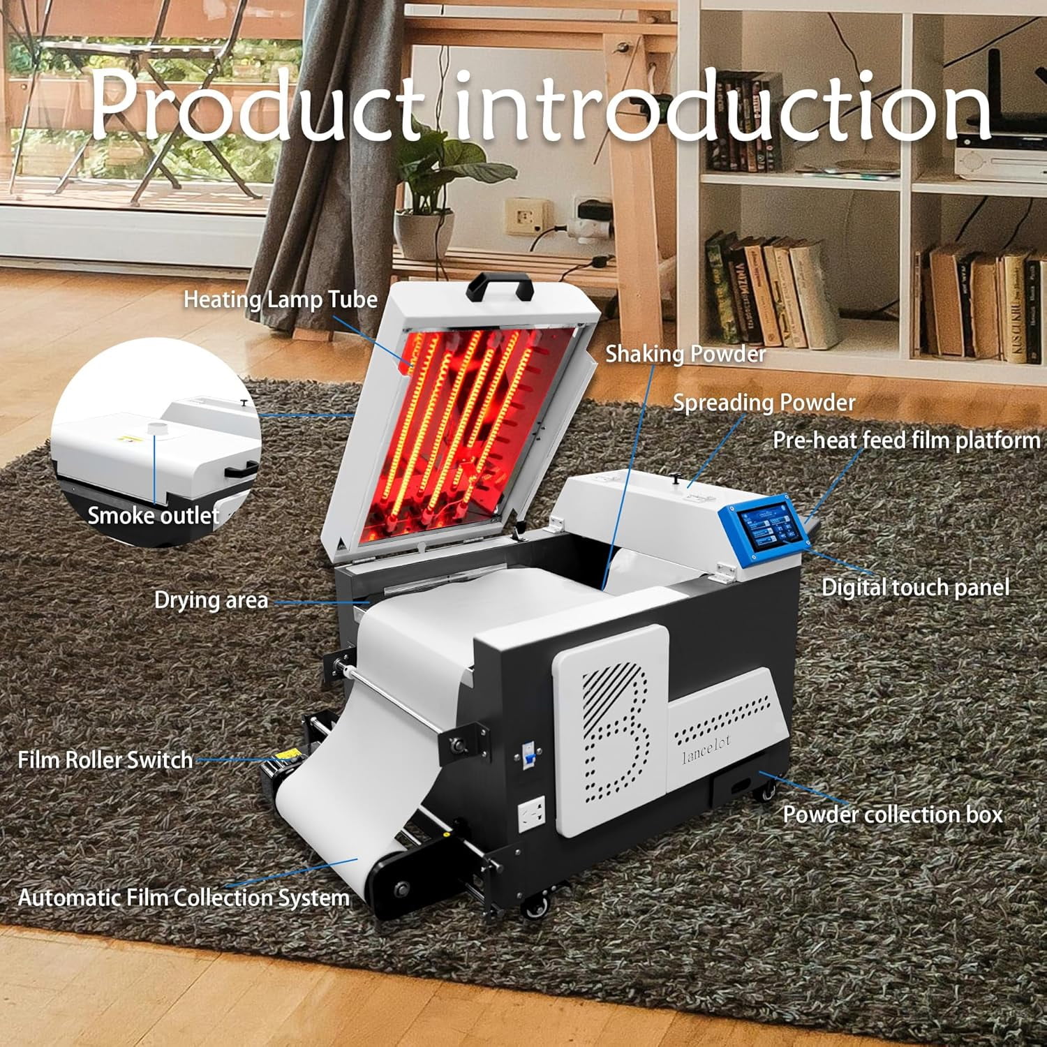 Lancelot M1630 Pro DTF Printer All-in-One Bundle: Auto Maintenance, Double Speed, White Ink Circulation | for Professional T-Shirt & Hoodie Printing