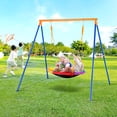 thumbnail image 4 of VEVOR Swing Sets for Backyard - 40in Saucer Swing Seat with A-Frame Metal Stand, 4 of 12