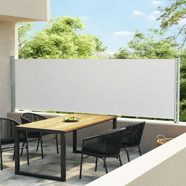 vidaXL Auvent Latéral Rétractable pour Patio 140x600 cm Crème