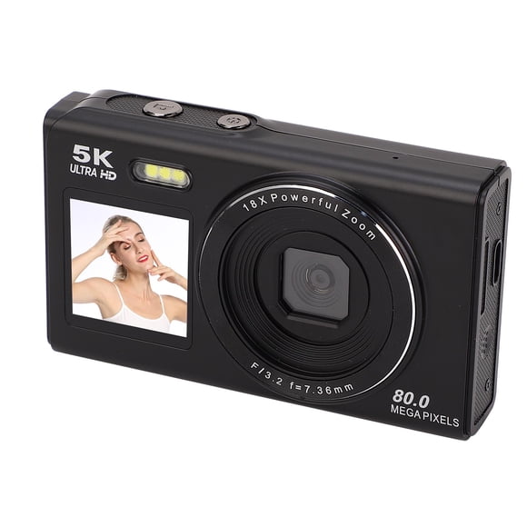 Cámara Digital De 5k Para Fotografía, 80MP UHD Cámara De Selfie Wifi Wifi Con Zoom De 18x, Función De Cámara Web Bolsa De Viaje Cámara Vlogging Para Adolescentes Jóvenes