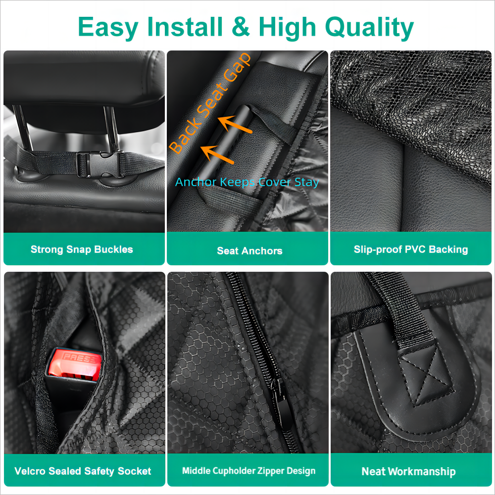 ANOSOSPECIAL Waterproof Dog Car Seat Cover photo 4