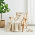 thumbnail image 3 of Great Bay Home All-Season Waffle Cotton Bed Blanket 90x90 (Full / Queen, Oatmeal), 3 of 6