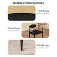 thumbnail image 6 of Morden Fort Modern Dining Table Set for 4, 47" Faux Marble Top and 4 Black Boucle Chairs, Dining Furniture Set for Kitchen, Apartment, 6 of 7
