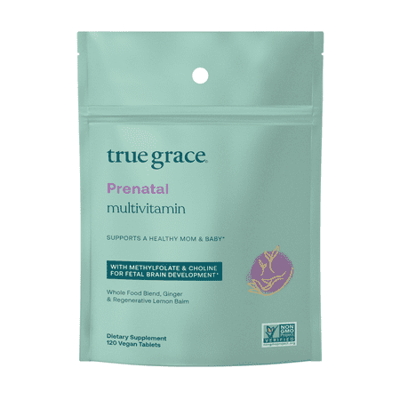 True Grace Prenatal Multivitamin Refill Pouch - 120 Vegan Tablets