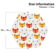 thumbnail image 2 of Bingfone Vintage Cute Fox with Heart Leather Drinks Coasters with Set of 6,Suitable for Home Kitchen,Coffee Cup Coasters Home Gift, 2 of 7