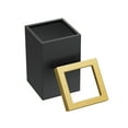 thumbnail image 2 of Gatco Elevate Stainless Steel 3 Gallon Square Wastebasket, Matte Black/Brushed Brass, 2 of 5