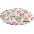 thumbnail image 5 of Ice Cream Cone Pattern Round Carpet Circle Rug Outdoor Patio Area Rug Washable Large Area Rugs Hallway Room Decor Fitness Mats, 5 of 8