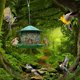 thumbnail image 3 of Fiudx Comedero Metálico para Pájaros, Dispensador Automático de Alimento para Colibríes, Decoración Colgante Duradera para Exteriores, Diseño de Fácil Instalación, Atracción para Observar Aves En El, 3 of 6