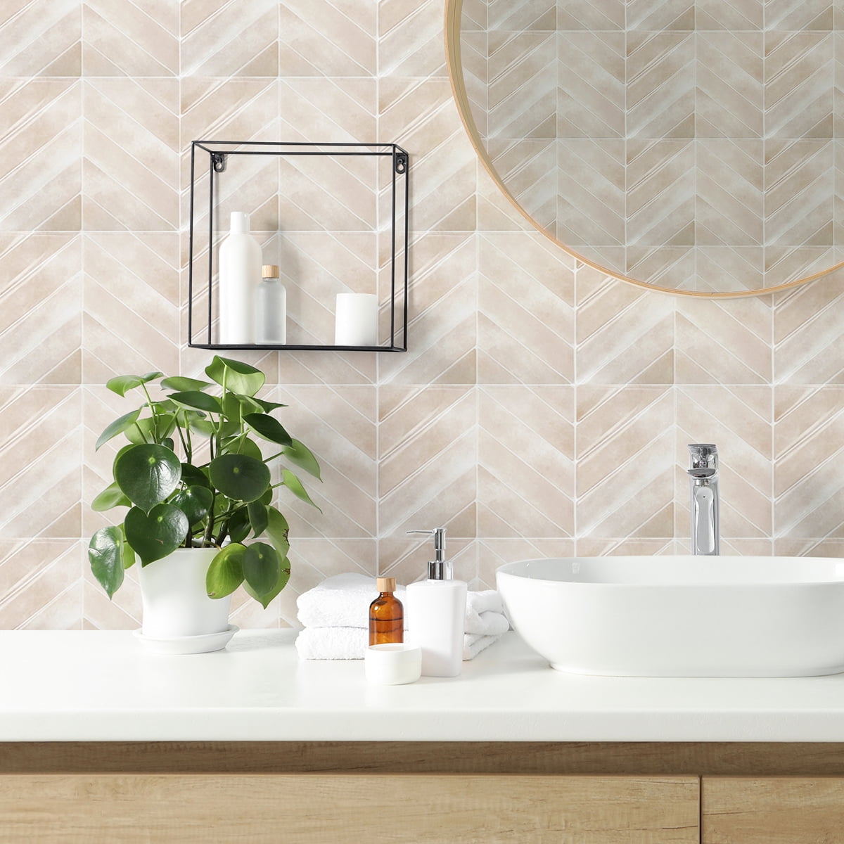 Peel and Stick Backsplash - 20 Sheets of 11.4" x 9" - 3D Adhesive Peel and Stick Tile Backsplash for Kitchen, Bathroom, Wall Tile
