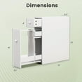 thumbnail image 3 of Costway Bathroom Floor Cabinet Toilet Narrow Storage Organizer with Flip Top White, 3 of 10