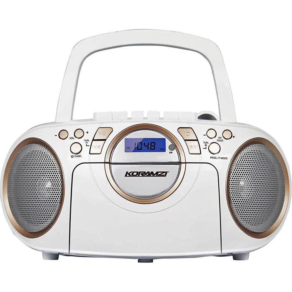 Portable CD Boombox Stereo Sound System w/ TopLoading MP3 CD/Cassette
