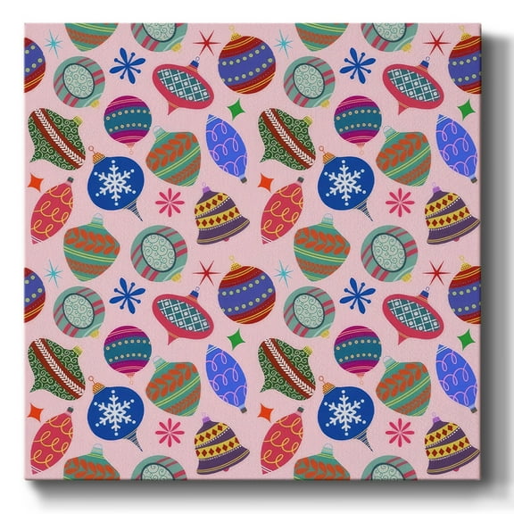 Christmas Ornament Pattern IV- Gallery Wrapped Canvas