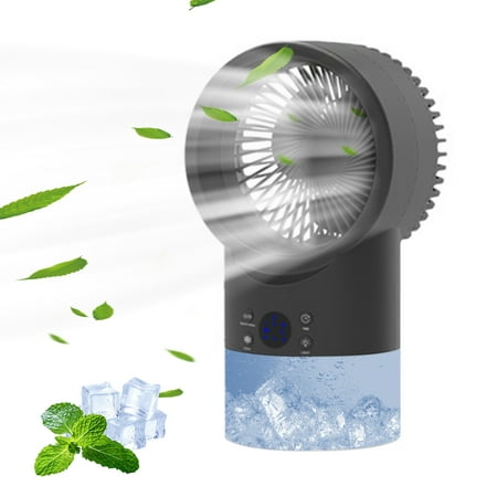 Refroidisseur d'air portatif de petit ventilateur électrique  multifonctionnel à lumière LED multicolore WREESH