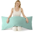 thumbnail image 4 of Lorviah 2 Pack Microfiber Body Pillowcase - Ultra Soft Breathable 20"x54" Cover with Envelope Closure - Sea Green, 4 of 6