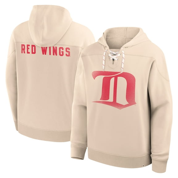 Men's Fanatics Cream Detroit Red Wings Vintage Hoodie