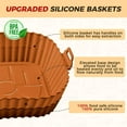 thumbnail image 7 of 3 Pack Square Silicone Air Fryer Liners, 8 Inch Reusable Air Fryer Pot Replacement of Flammable Disposable Parchment Paper, 7 of 7