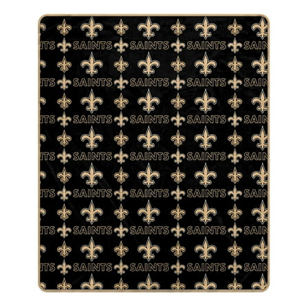Pegasus New Orleans Saints 50" x 60" Repeat Big Logo Wordmark Ultra Soft Blanket
