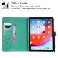 thumbnail image 2 of Dteck Folio Case For iPad Pro 11 inch, Lightweight Embossed Butterfly PU Leather Flip Stand Case Cover with Card/Stlylus Holder,Green, 2 of 4