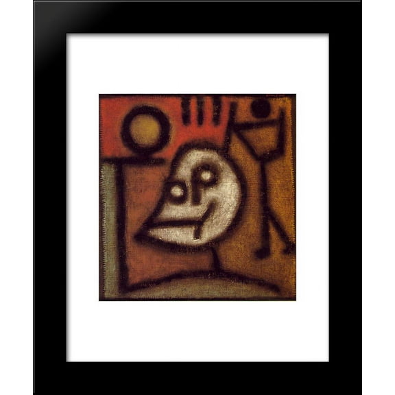 Death and fire 20x24 Framed Art Print by Paul Klee