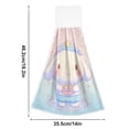 thumbnail image 2 of Haosy 2 Pack Kitchen Wash Cloths with Hanging Loops Absorbent Absorbent Quick Drying Hand Towels, Cute Cinnamoroll Hold Pastel Colored Candy, 2 of 7