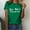 Green, variant on Hvot&aat Women's Fashion Crewneck Short Sleeve T-Shirt: "I'm Mom's Favorite" — Humorous Youth T-Shirt for Mother's Day