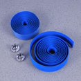 thumbnail image 3 of par de cintas para manillar de bicicleta de carretera, cinta de corcho más ligera con tapones para los extremos y tiras autoadhesivas (azul oscuro), 3 of 3