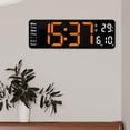 thumbnail image 3 of Oversized Digitale Slaapkamer Decor Temperatuur Opknoping Bureau Datum/Dag Mute Naranja-B Zulema Reloj de pared digital, 3 of 8