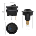 thumbnail image 2 of 3Pc 12V 20A Rocker Toggle LED Switch Blue Light SPST On-Off Control for Boats Cars Racing Cars Off-Road Vehicles Heavy Trucks RVs ATVs and Anything That Uses a 12 Volt Power,3 * Rocker switch,black, 2 of 5