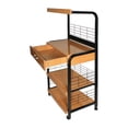 thumbnail image 5 of Home Furniture Kristi Metal Frame Microwave Stand with Storage - Black, 5 of 7