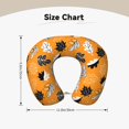 thumbnail image 5 of KLL Bold Black and White Leaves Orange Pattern Memory Foam Cervical Neck Pillow Versatile U-Shaped Pillows for Home/Office/Camping/Travelling/Soft Washable Cover, 5 of 8