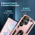 thumbnail image 2 of Case for S23 Ultra:for Samsung Galaxy S23 Ultra 5g case,with 360° Rotate Magnetic Ring Stand Heavy Duty Protective Cover for Galaxy S23 Ultra Rose Gold Case, 2 of 13