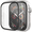 Clear, variant on Tempered Glass Protective Case for Apple Watch Series 3/2/1 42mm [2-Pack] Hard PC Built-in Screen Protection Ultra-Thin Scratch Resistant Case for Men, Women, Kids, Blue