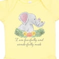 thumbnail image 4 of Inktastic I Am Fearfully and Wonderfully Made Cute Elephants Boys or Girls Baby Bodysuit, 4 of 5