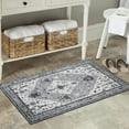 thumbnail image 3 of Wonnitar 2'x3' Boho Tribal Entryway Rug, Washable Kitchen Rug Non Slip Stain Resistant Vintage Oriental Small Area Rug for Bedroom ‎‎Bathroom Laundry Room Indoor Door Mat Entrance, Gray, 3 of 7
