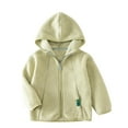 thumbnail image 1 of Liyamei Veste à Capuche en Molleton Polaire à Fermeture Éclair Complète pour Garçons et Tout-Petits Verte 5-6 Ans, 1 of 5