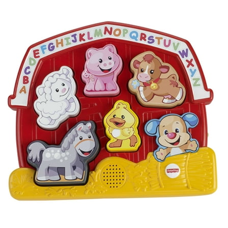 Fisher-Price Laugh & Learn Farm Animal Puzzle Shape Baby Toy with Music & Sounds, Ages 1-3 Years