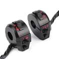 thumbnail image 1 of Bocina para Manillar de Motocicleta, Control de Interruptor de Haz Alto y Bajo para Manillar de 7/8 Pulgadas, Par Negro Universal, 1 of 7