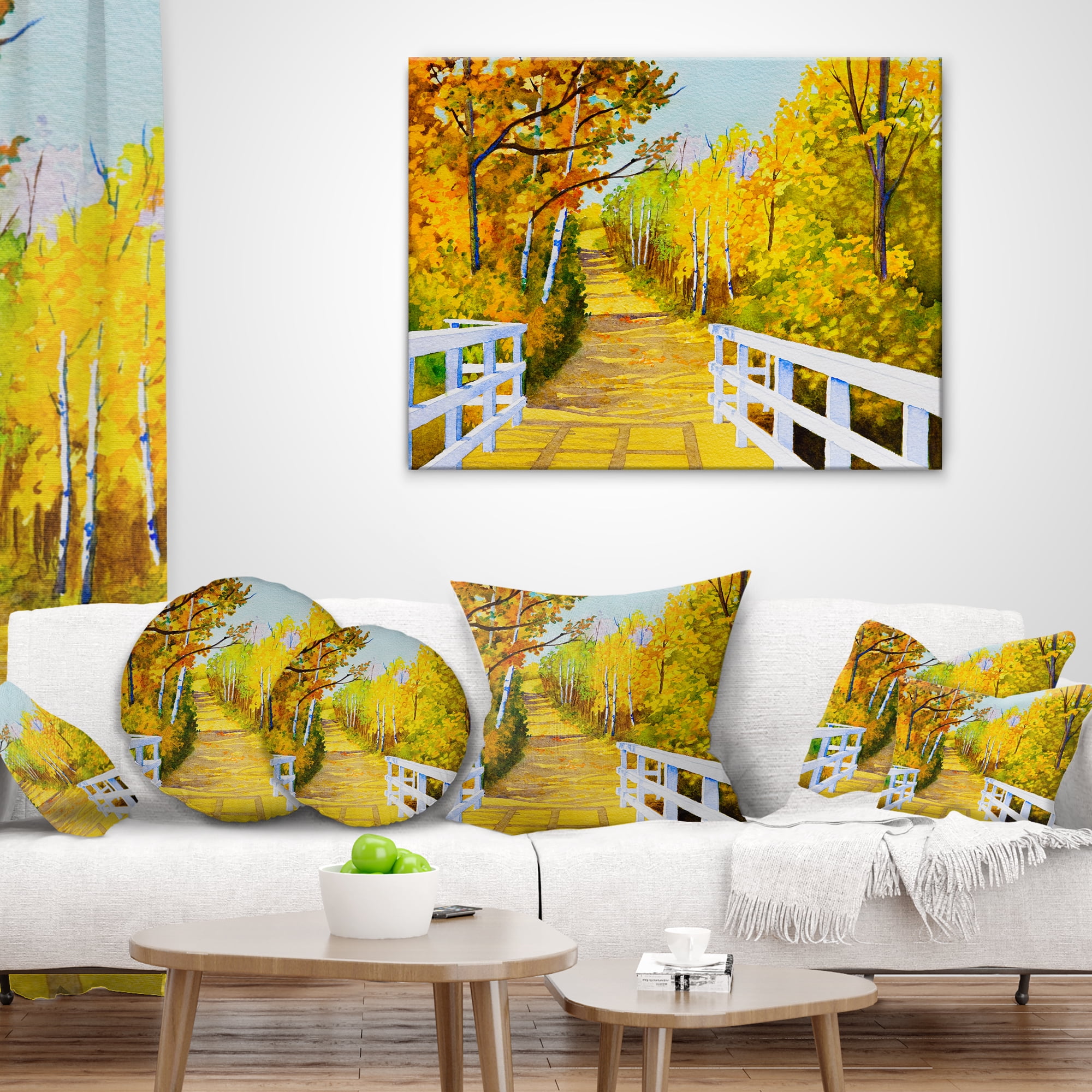Designart Parkland Trails - Photography Throw Pillow - 12x20