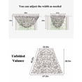 thumbnail image 6 of Waterfall Valances for Windows, Farmhouse Grey Kitchen Sheer Valance Curtains, Vintage Flower Leaf Botanical Plant Rod Pocket Elegant Swag Valances for Living Room Bedroom, 47.2"x38.5", 1 Panel, 6 of 8