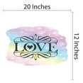 thumbnail image 4 of Sign Wall Decals for Children Bedroom - Pretty Rainbow Background LOVE DIY & Creativity Boy Girl Bedroom Wall Sticker - Size: 20 In x 12 In, 4 of 5