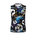 thumbnail image 6 of Lsque Football Print Men's Cotton Blend Sleeveless Muscle Shirts (S-3XL)- Moisture Wicking, Odor Protection, UPF 30+,3X-Large, 6 of 8