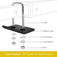 thumbnail image 4 of Automotive Trailer Hitch Tightener, Anti-Rattle Stabilizer for 1.25" and 2" Hitches, Alloy, Heavy Duty U-Bolt, Anti Rust and Anti Rattle, Easy Installation, 4 of 6