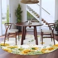thumbnail image 3 of Sunflower Round Area Rug 6Ft Washable Circle Rugs for Bathroom Office, Summer Eucalyptus Botanical Spring Floral Non-Slip Carpet Floor Mats Indoor Outdoor Carpet Runner Aesthetic Home Decor, 3 of 8