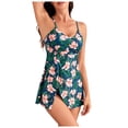 thumbnail image 1 of TSADFHJI Robe de Plage pour Maillot de Bain Femmes 2024 Nœud Robe de Bain Jupe Maillot de Bain m Vert Foncé, 1 of 9