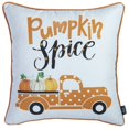 thumbnail image 5 of Set of 4 18" Pumpkin Spice Throw Pillow Cover in Multicolor, 5 of 6