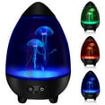 thumbnail image 1 of CNKOO LED Jellyfish Lamp Mute Jellyfish Night Light with 2 Swimming Jellyfish USB Charging Egg Shape Desktop Aquarium Mood Light with Remote Control Fantasy RGB Color Table Decor Reusable, 1 of 9