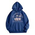 thumbnail image 1 of WEAIXIMIUNG Chandails en Molleton à Col Rond pour Femmes, Sweat à Capuche Décontracté avec Poche, Imprimé Lettres Anglaises, 1 of 3